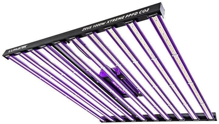 Weedness Cultura Interior Lâmpada LED Zeus 1000 W - Espectro completo para plantas com CO2