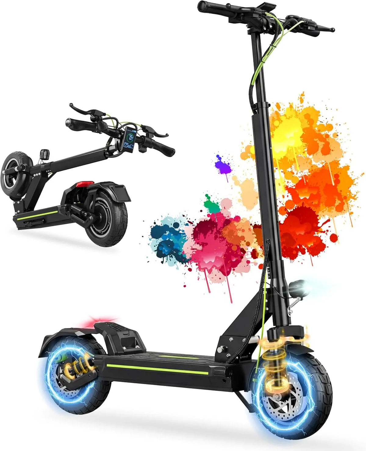TODIMART Adulto 2000 W All-terrain elétrico Trottnette, 80 km de autonomia, 48 V bateria, suspensão dupla, anti-roubo encastrado