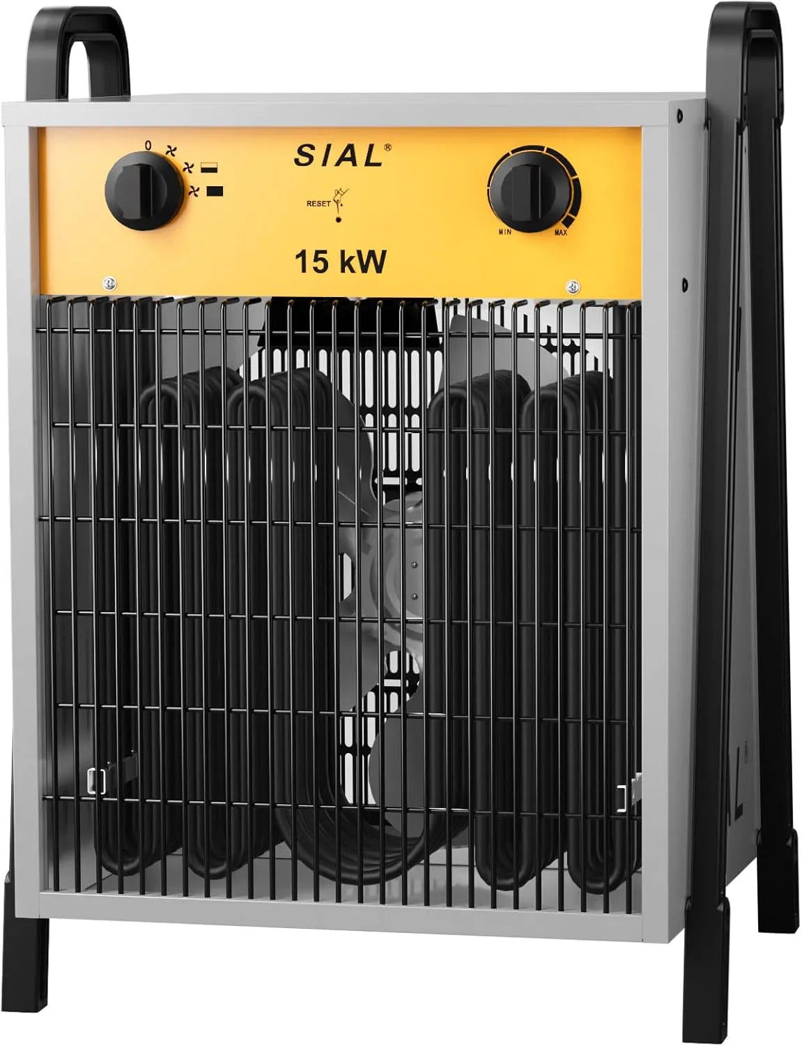 SIAL Radiador elétrico industrial 15000 W com termostato ajustável - Para oficina, construção ou garagem