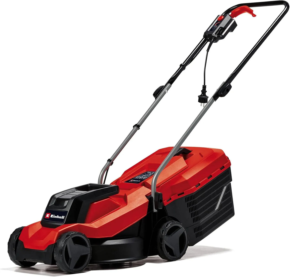 Cortador de grama elétrico Einhell 1000 W, 32 cm, altura ajustável, 30 L