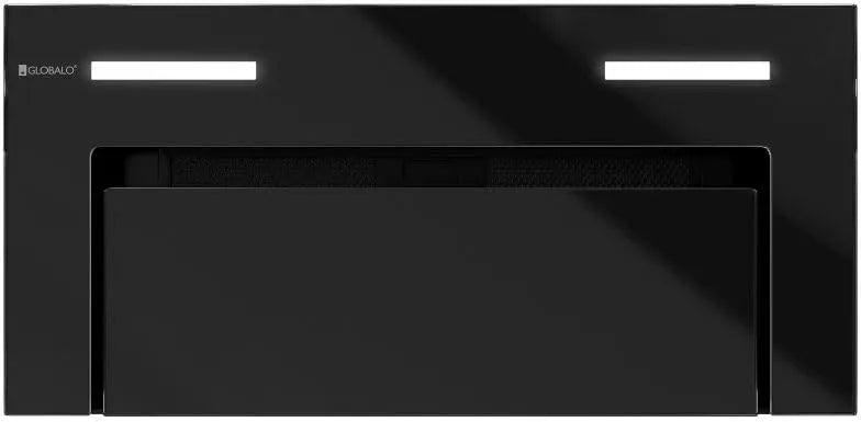 GLOBALO Capa integrada inteligente 60 cm, comando tátil, comando à distância, ecrã LED, 3 velocidades, vidro temperado e aço preto