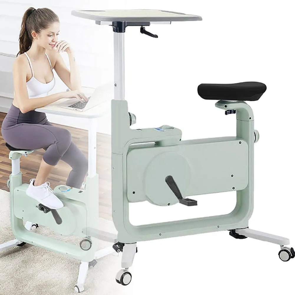 Generic bicicleta estática dobrável com resistência magnética ajustável, ideal para treino cardio e interior
