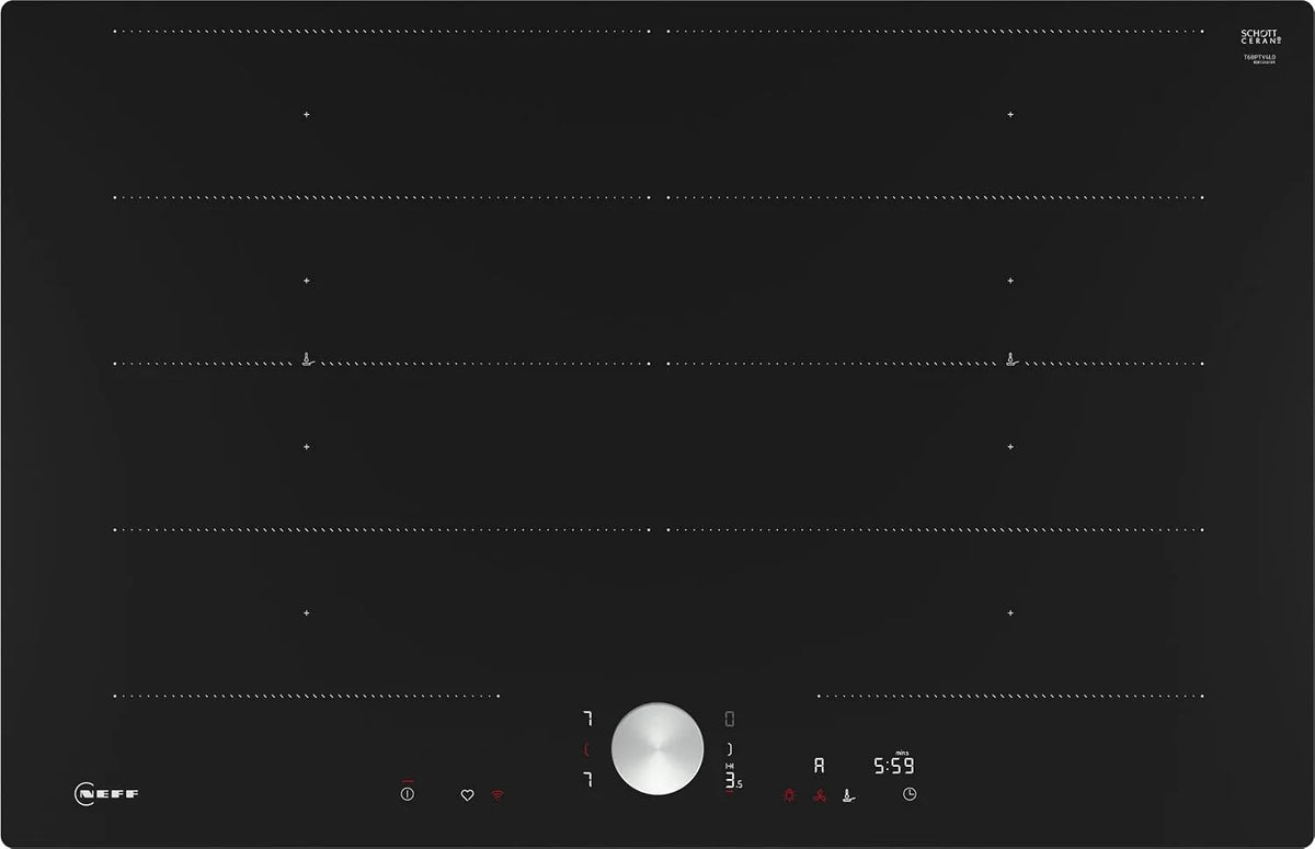 Neff Placa de indução 80 cm, 4 zonas, 7400 W, Preto - Modelo T68PTY4 L0
