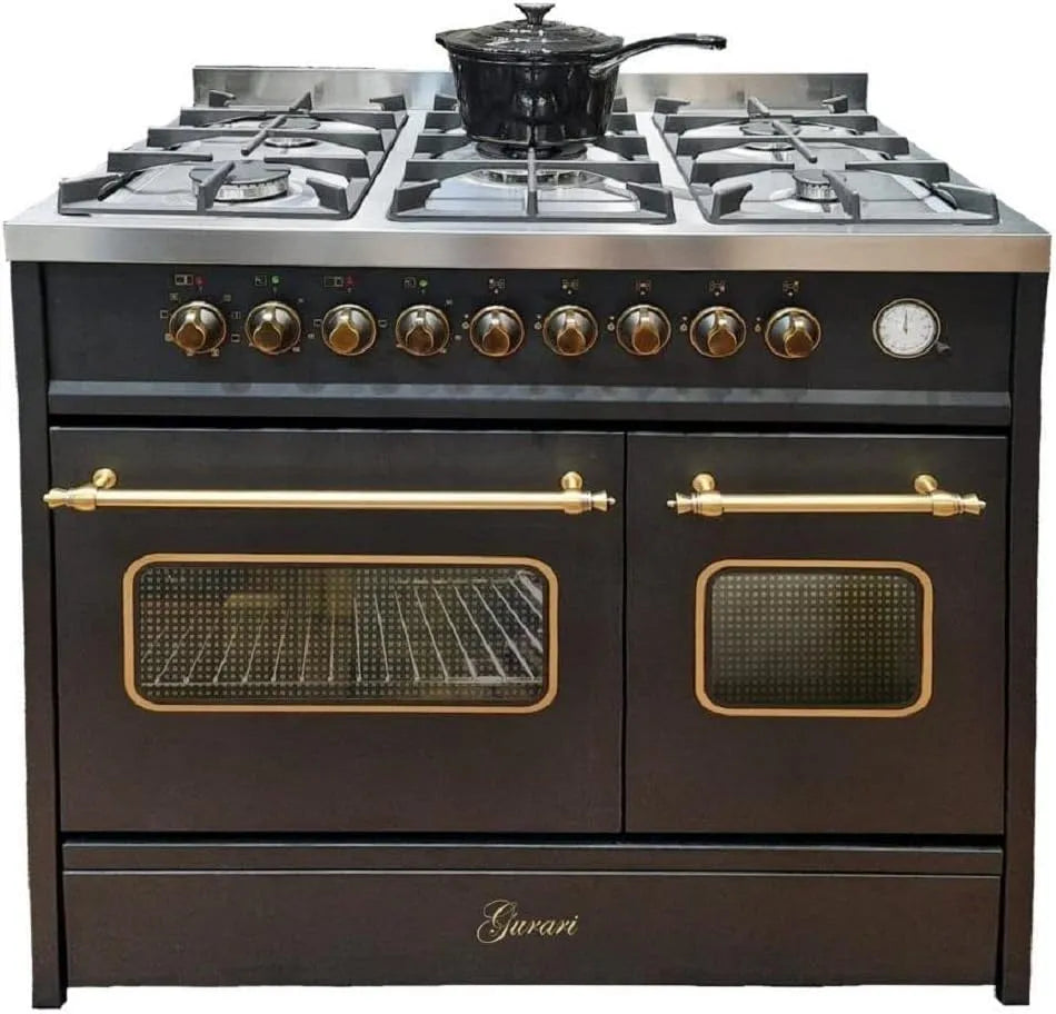 Gurari Gás e fogão elétrico 90 cm, 89 L, 8 Funções, aquecedor Turnável, churrasco, 5 queimadores de alta qualidade, 4 kW, gás natural e propano