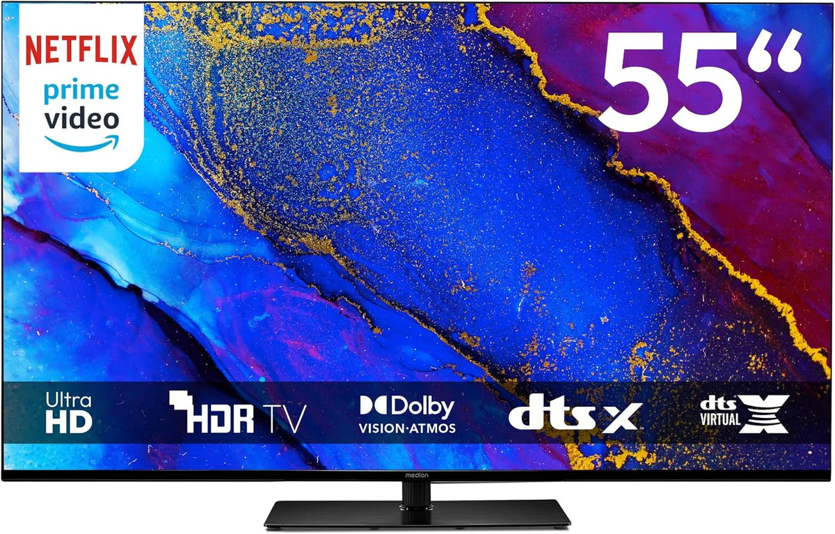 MEDION Televisão 55 polegadas 4K UHD HDR Smart