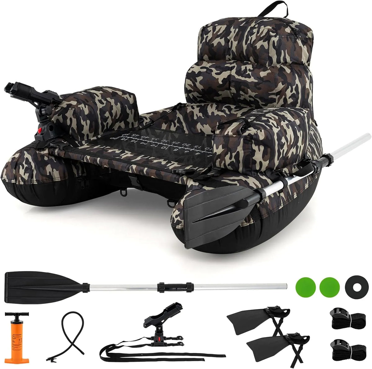 GOPLUS Flutuante tubo de pesca com suporte de cane e acessórios