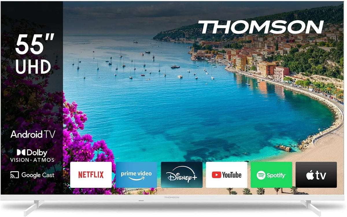 TV THOMSON 55' UHD 4K Smart Android com HDR e controlo vocal