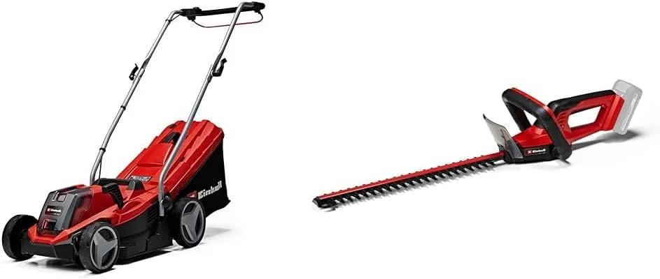 Einhell 18 V cortador de grama sem fios com 4,0 Ah bateria e tamanho de seda, 33 cm de largura, até 200 m²