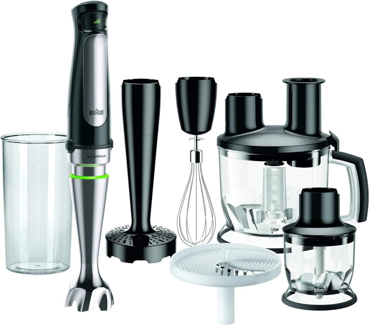 Braun MultiQuick 7, SplashControl e Misturador ActivoBlade, 1000 W, Acessórios Incluídos