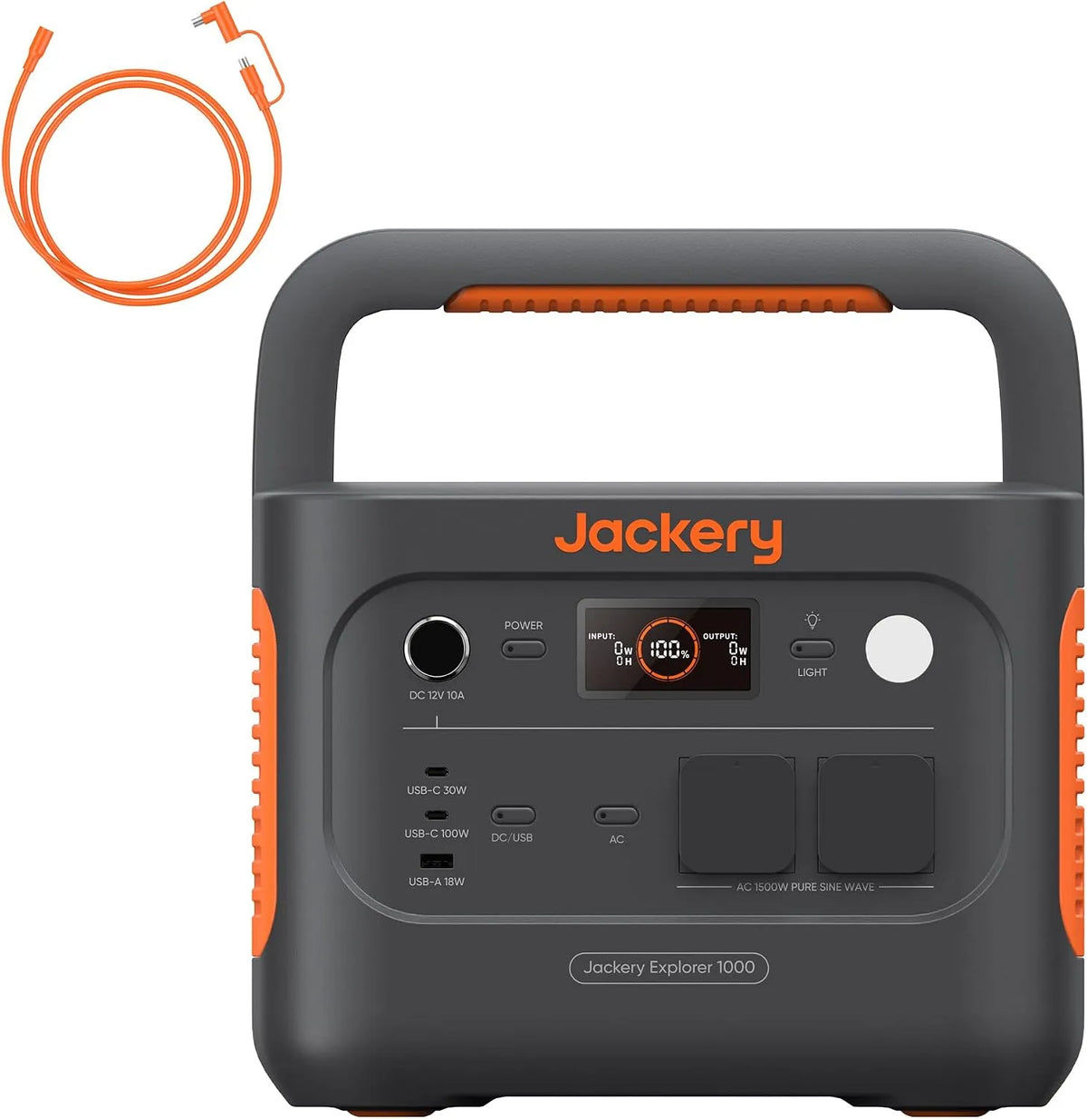 Gerador portátil Jackery Explorer 1000 v2,1070 Wh bateria, 6 portas, solar e campismo