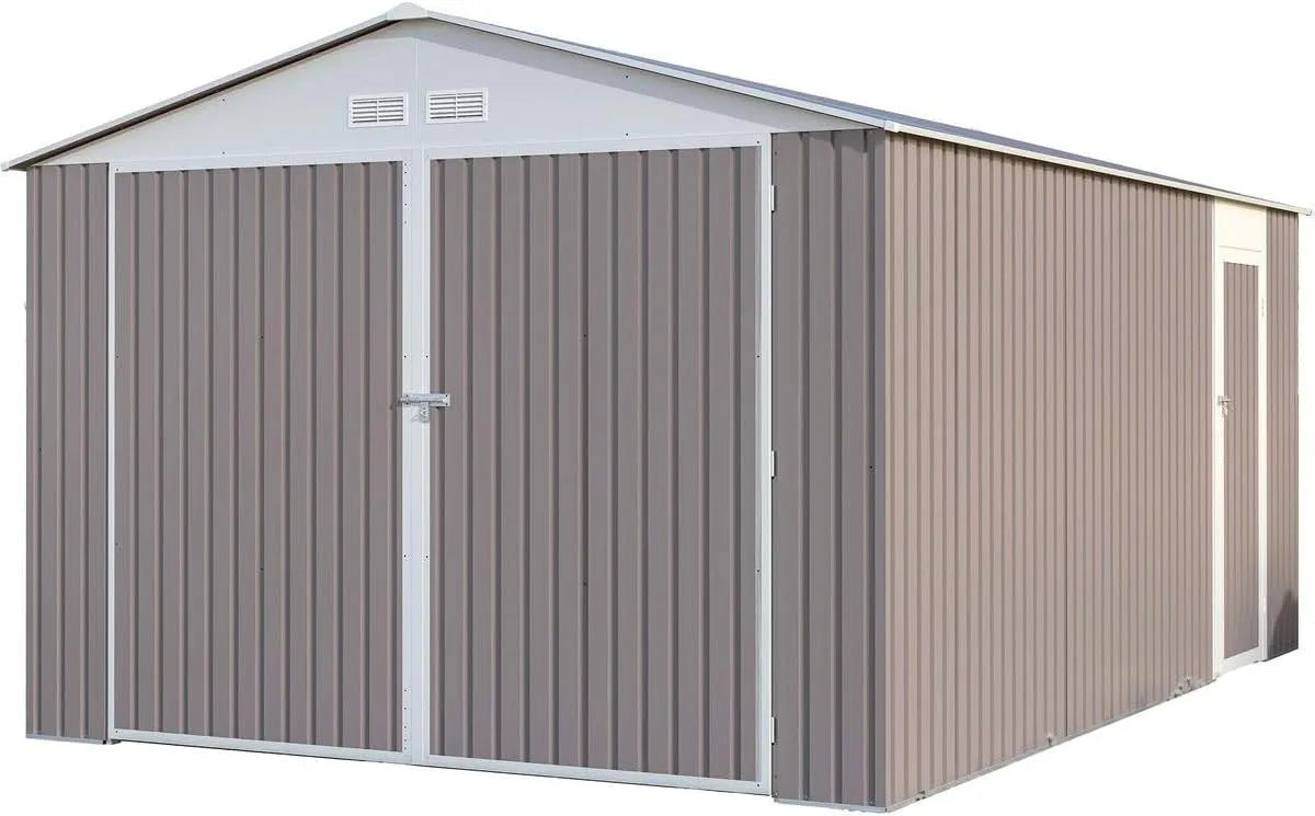 Habitat et Jardin Abrigo de Jardim de Metal Nevada com Portas Battante - 15,36 m²