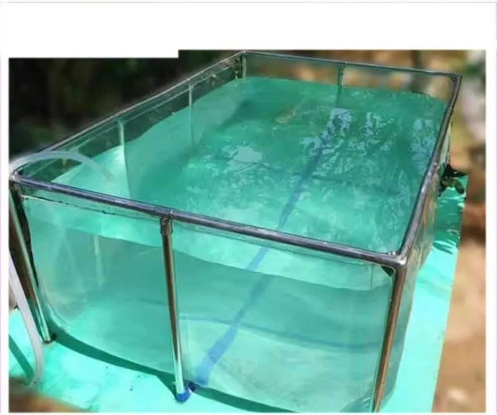 BAGFVAFS Piscina Off-Soil Transparente com suporte de PVC resistente e aço, Fácil instalação, 10 anos de garantia