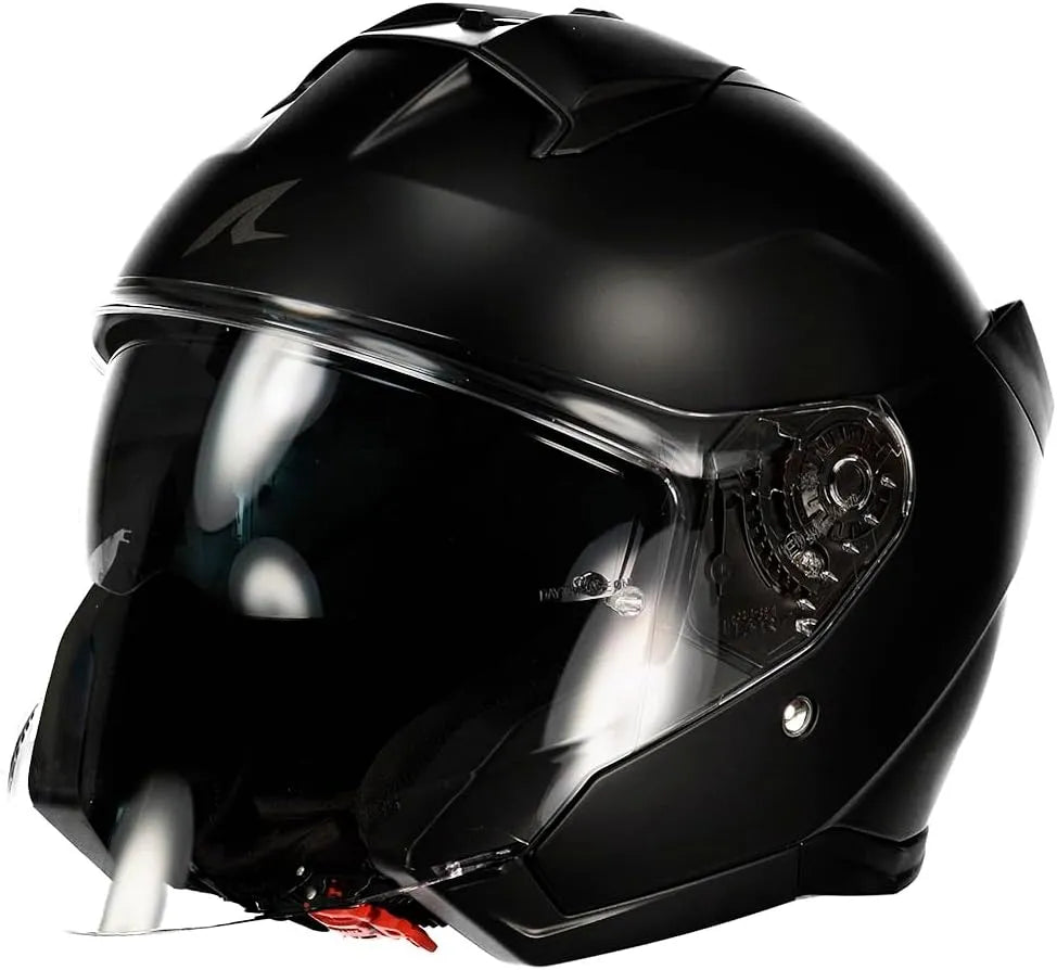 Shark Tubarão Moto Jet SKWAL Capacete, Preto Shade Mat, Tamanho M