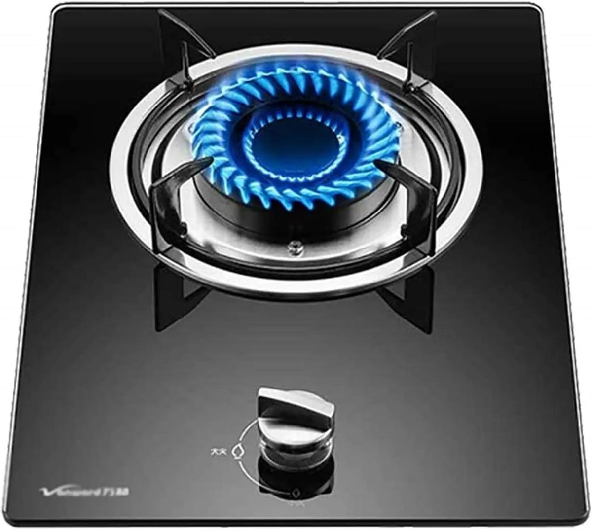 ZXFF Placa de cozedura de gás 30 cm, Queimador de alta potência 4,0 kW, Vidro de Trempe, Limpeza Fácil, Segurança à prova de fogo, Uso doméstico
