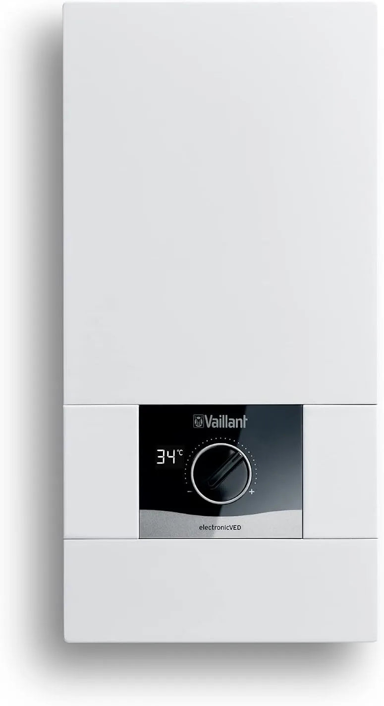 Vaillant Aquecedor de água Eletrônicos potentes 21 kW, ecrã ajustável e digital, classe energética A