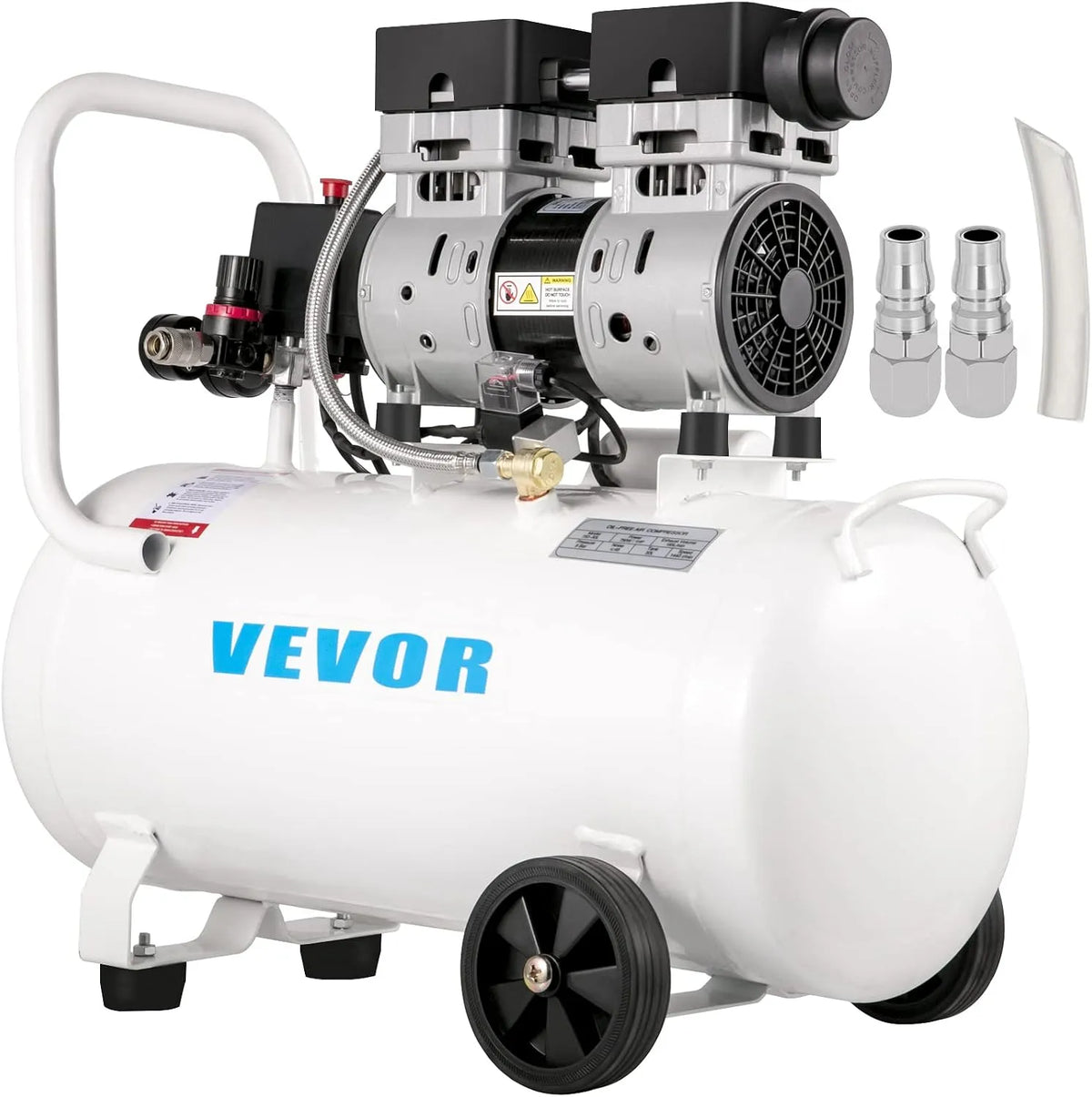 Silenciadores de Compressor de Ar 50 L VEVOR, Óleo Livre e Ecológico, Ideal para Reparar e Inflar