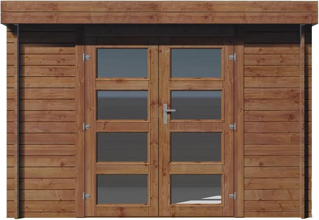 Generic Cabine de jardim de madeira tratada, espessura 28 mm, superfície interior 7,5 m²