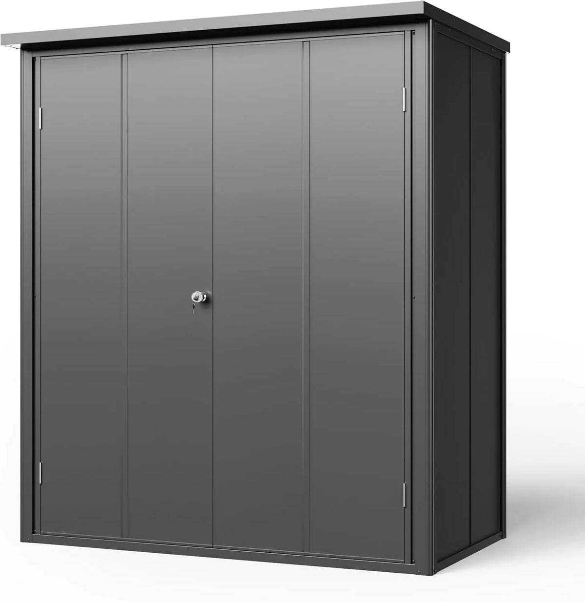 GFP Abrigo de jardim de metal de Primeyard 156x84x181 cm com revestimento, Antracite de cor