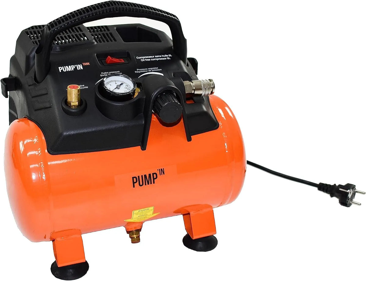 Pump'in Compressor de ar portátil com tanque, capacidade 6 L
