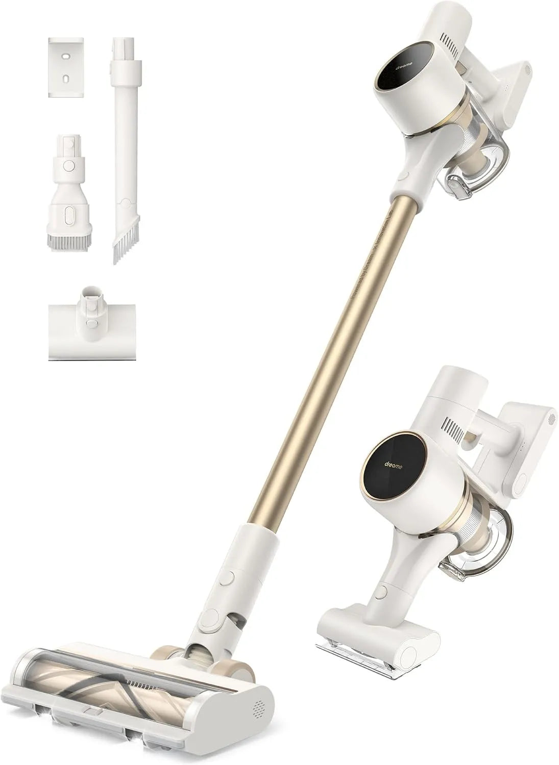 dreame R10 Vacuum Wireless Broom, 120AW Power, 60 Min Autonomia, Filtração de alta eficiência, escova LED para todos os andares