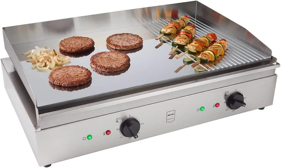 METRO Professional Placa de cozedura elétrica 3500 W aço inoxidável, temperatura 50-300 °C, acabamento de crómio