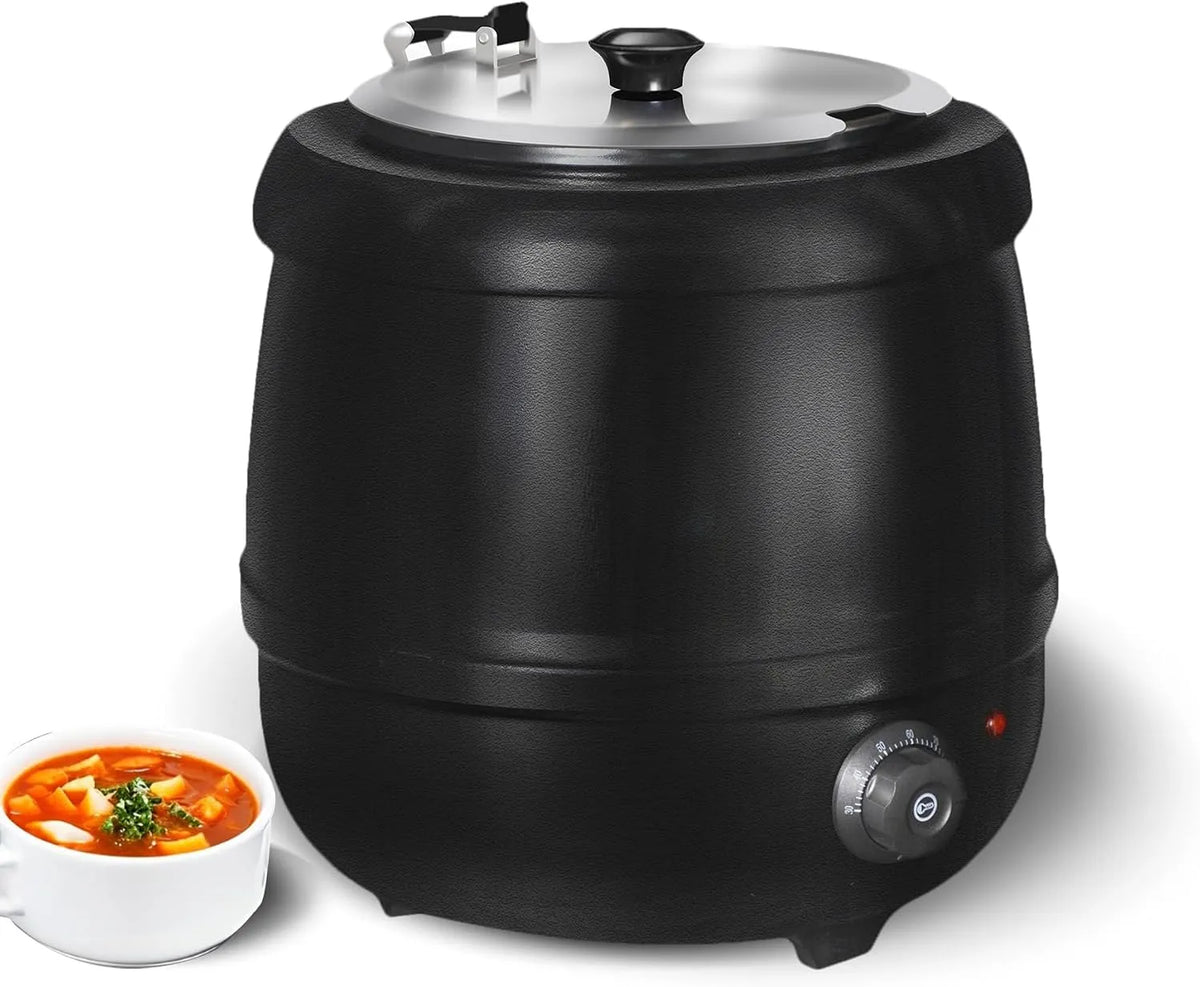 HAKKA FOOD PROCESSING Martium elétrico de aço inoxidável 10 L com temperatura ajustável para restauradores