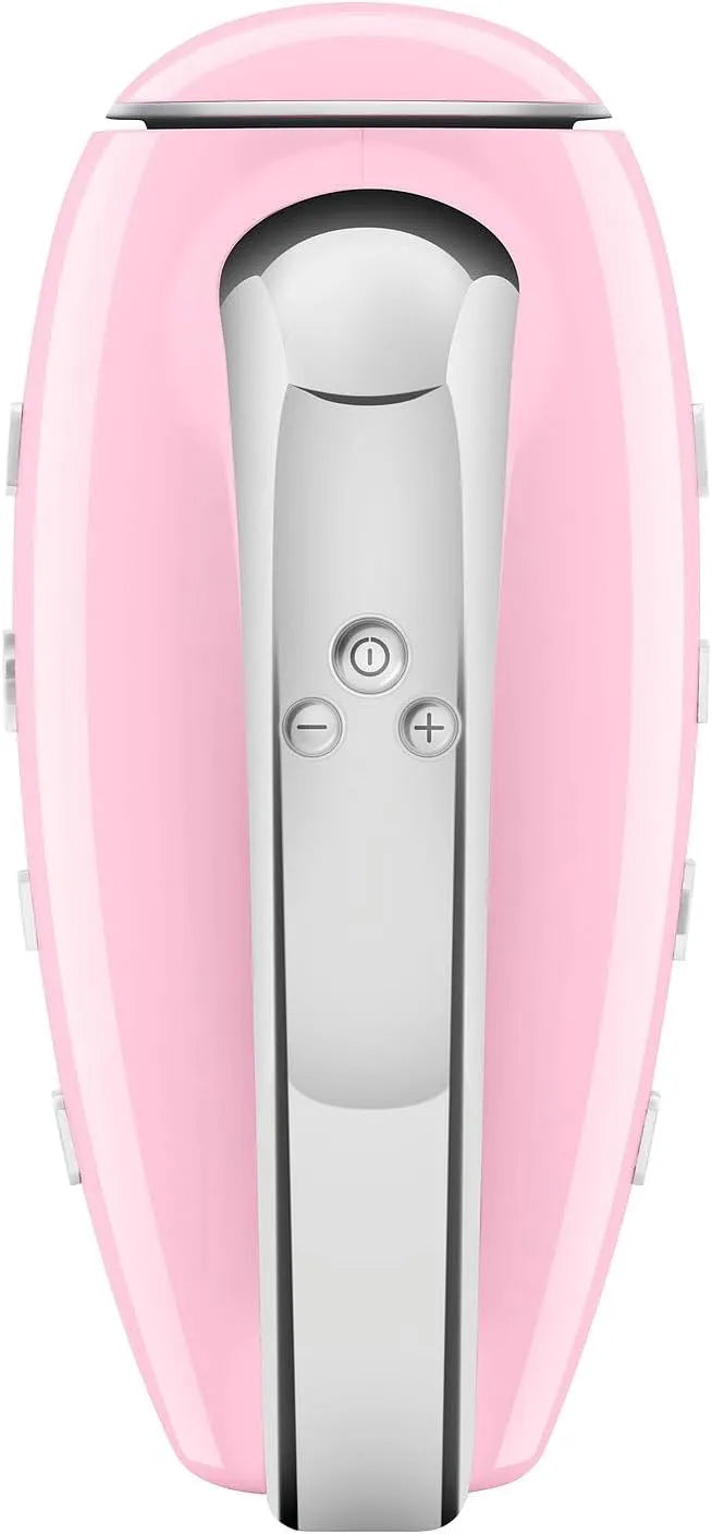 SMEG Bateria elétrica retrô rosa com acessórios de pastelaria
