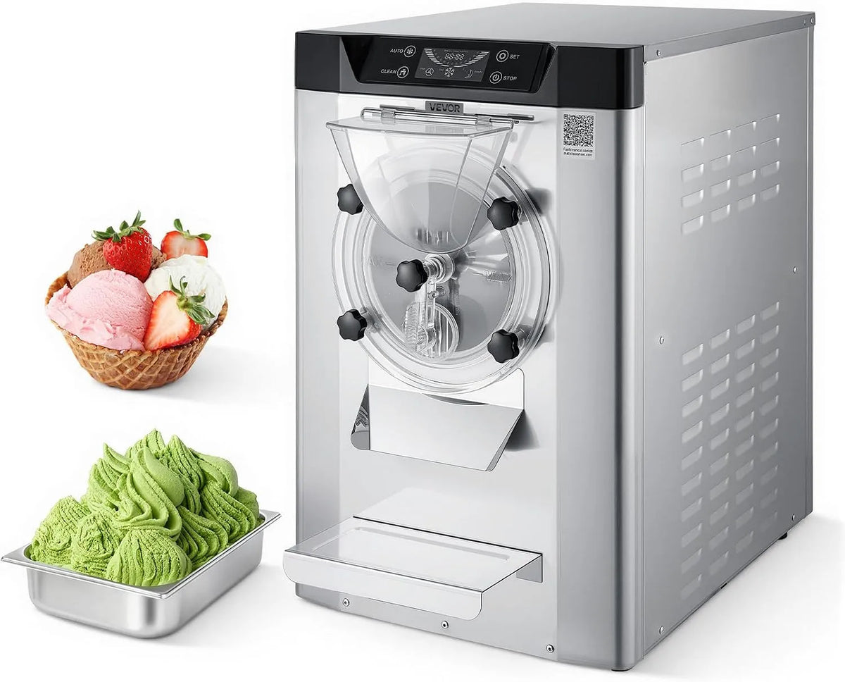 Máquina de Gelo Profissional VEVOR 2000 W, Capacidade 6 L, 12-20 L/h, para Restaurantes e Bares