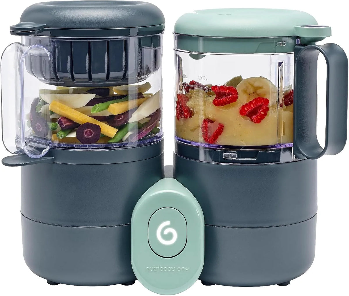 Robot Baby Fogão 4 em 1 Babymoov Nutribaby One - Cozinhando vapor e mistura, capacidade 2 L, preparação rápida e fácil de refeições Home, adaptado à diversificação de alimentos