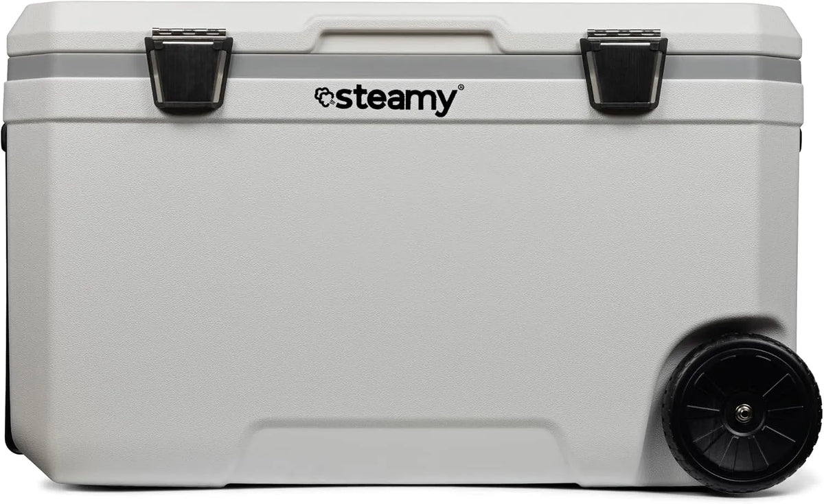 Steamy Roleta frigorífico para barcos e desporto aquáticos, 70 L, Branco