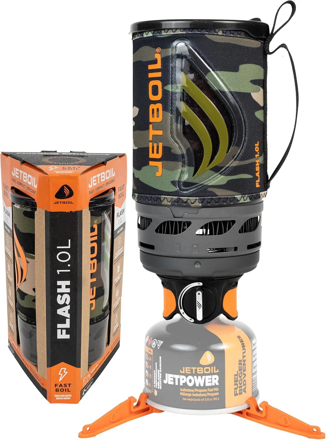 campismo Reed Jetboil Flash 1 L para bolha rápida com ignição automática, Camuflagem Sombre