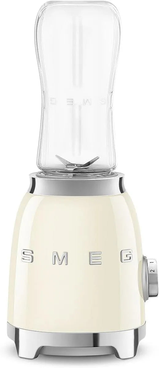 Emulsionneur SMEG MFF11CREU Smeg 300 W Mini-Blender, 2 velocidades, segurança do motor, incluindo 600 ml garrafa, base antiderrapante, armazenamento encastrado, creme