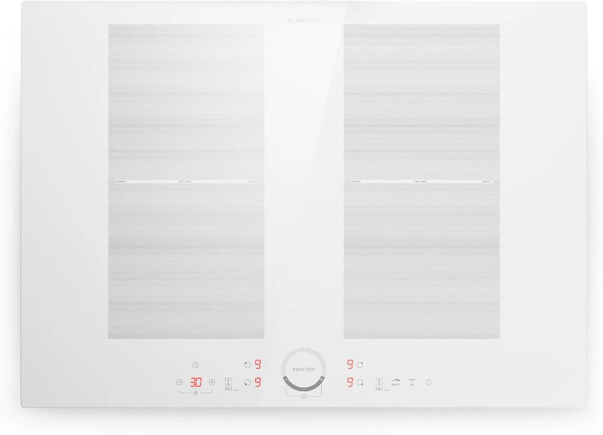 KLARSTEIN Tabela de Cozinhar Indução, 4 zonas, 7000 W, Ecrã Tátil, Temporizador encastrado, Segurança Infantil