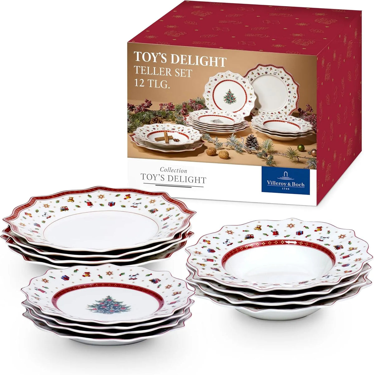 12 peças de conjunto de assento branco/multicolor - Villeroy & Boch