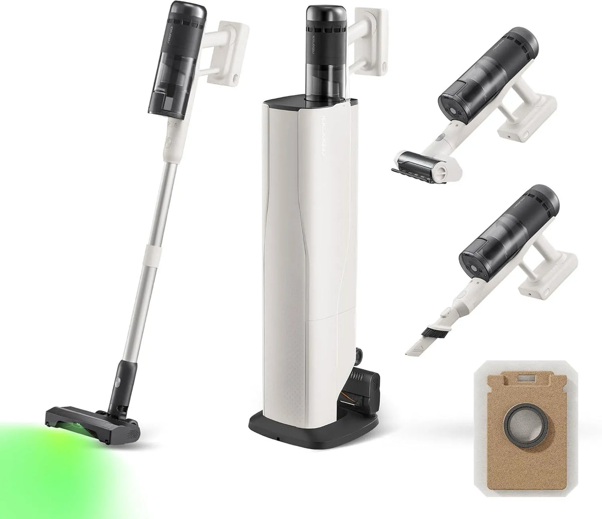 roborock Robolock H60 Wireless Broom Vacuum - Estação de vídeo automático, Longa Duração da Bateria, Power 170 AW, Anti-Mingling escova e luz LED
