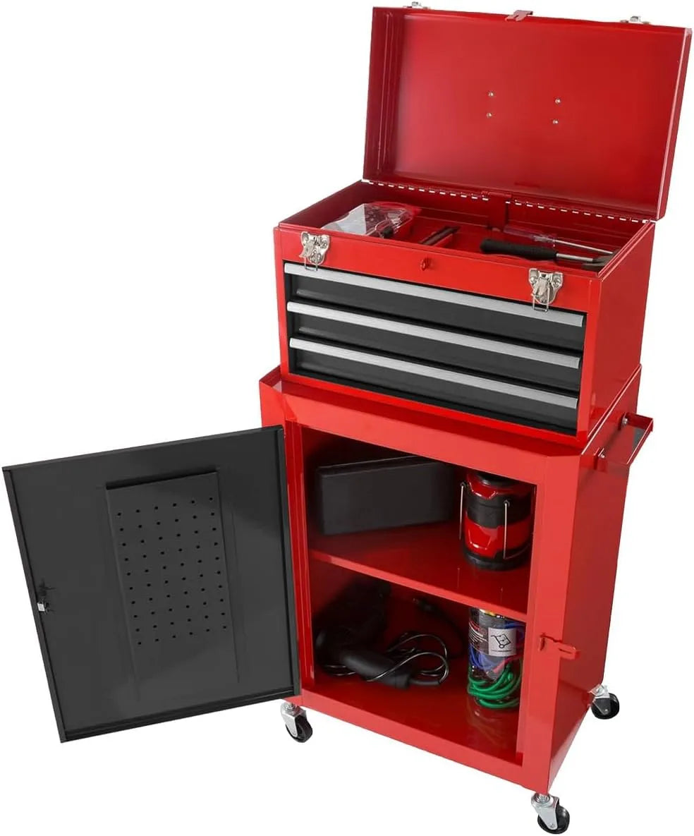 Avilia Carrinho de ferramentas de metal com trança e guarda-roupa para garagem