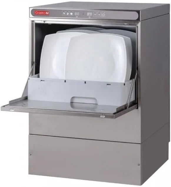 GASTRO M Máquina de máquina de lavar loiça profissional em aço inoxidável 500x500 mm, bomba de drenagem integrada, 6600 W, 400 V