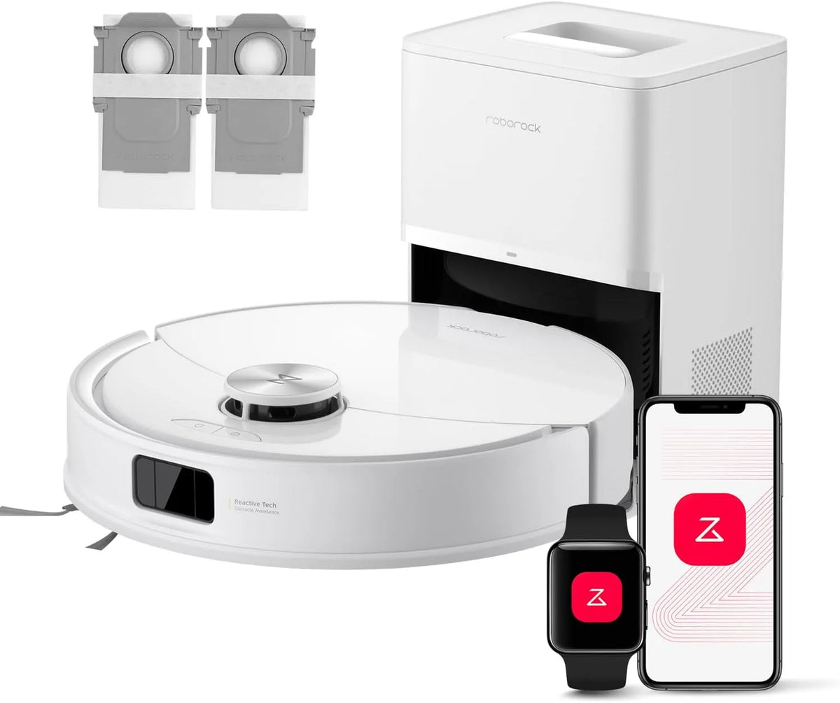 roborock Robô Robolock Q10 S5+ aspirador com estação, 10000 Pa, vácuo automático, Anti-Tângulo, VibraRise 2.0, Navegação precisa, deteção e desvio de obstáculos, controlo APP