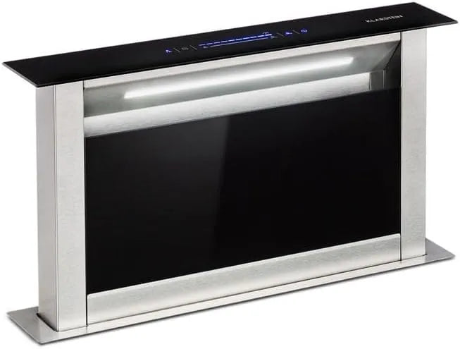 KLARSTEIN Royal Flush 60 cm - Eco Eficiência A++, 576 m³/h, silencioso 51 dB, comando tátil, Luz LED, Aço Inoxidável e Vidro