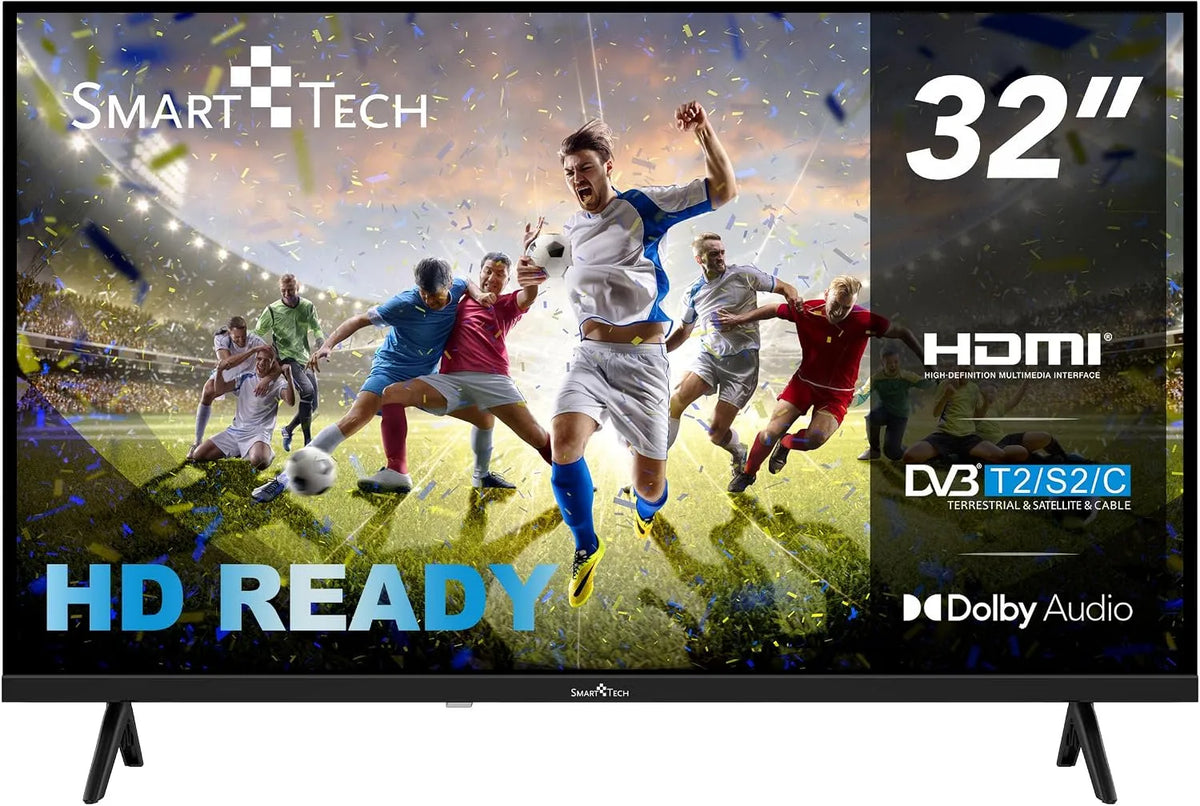 Smart Tech 32 polegadas LED HD TV com Tuner Triplo e Dolby Digital
