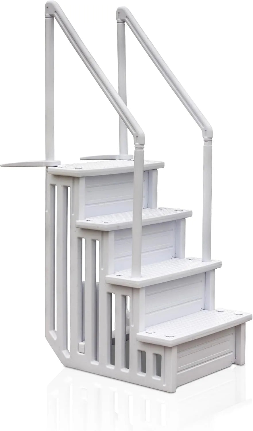 Gre Escada de segurança Antiderrapante para piscina interior - 4 Marches, Branco, 80x92x206 cm