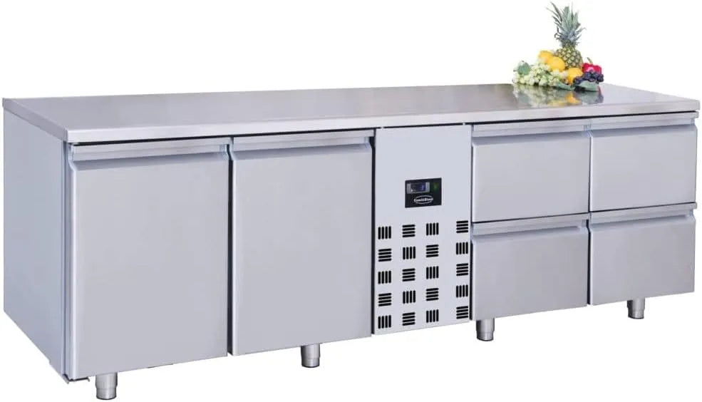 CombiSteel Tabela refrigerada 2 portas e 4 gavetas direitas – Série profissional 700