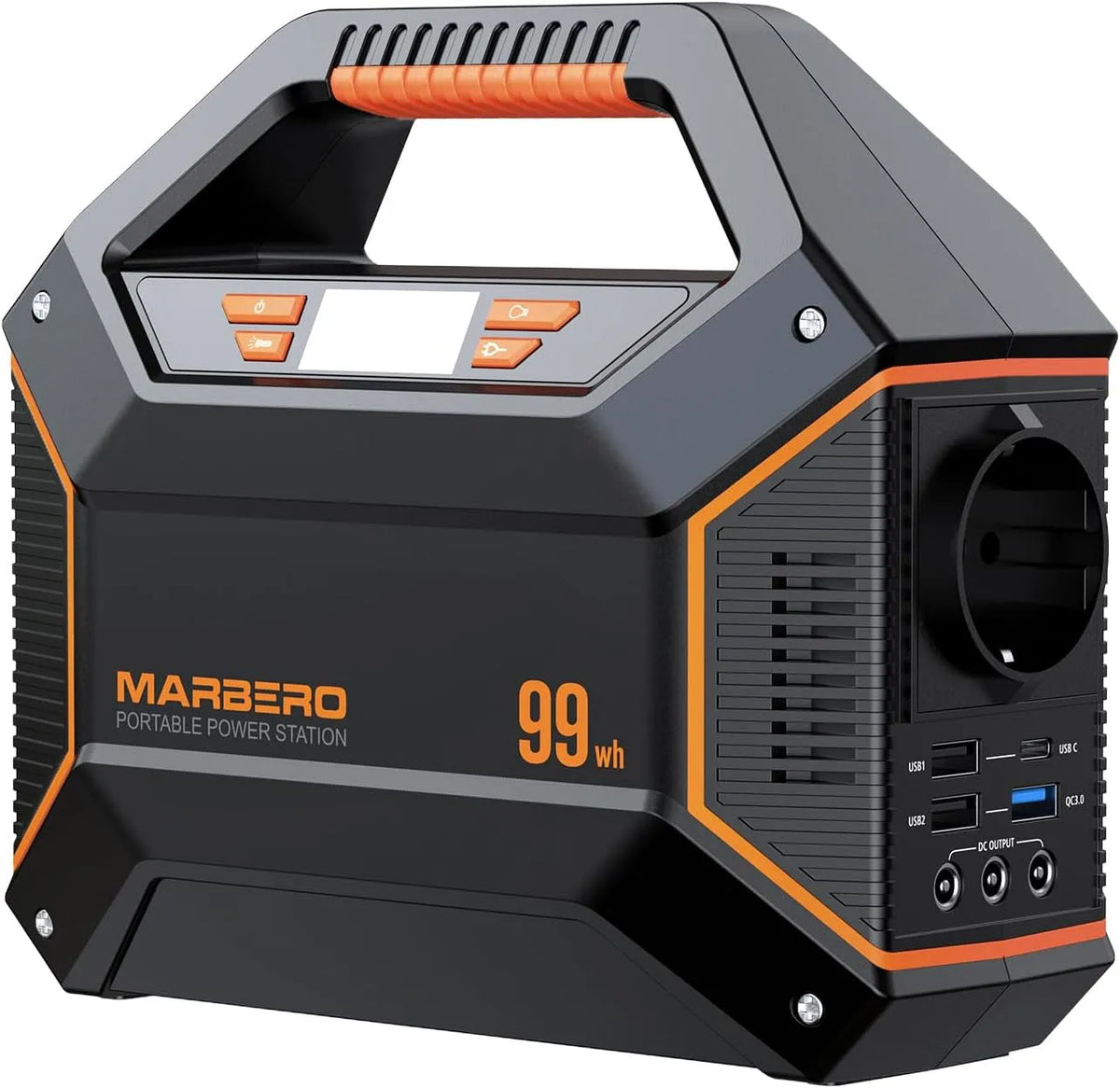 MARBERO 100 W Elétrica portátil, Gerador silencioso 27000 mAh com tomada EU, Lâmpada SOS para campismo, Emergências e DIY