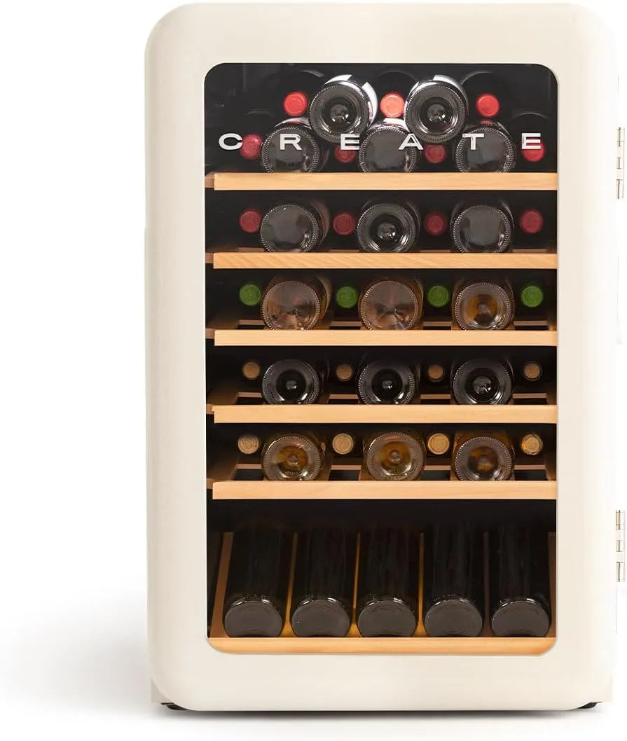 CREATE Arrumos Elétricos 45 Garrafas 115 L - Retro e Design Elegante