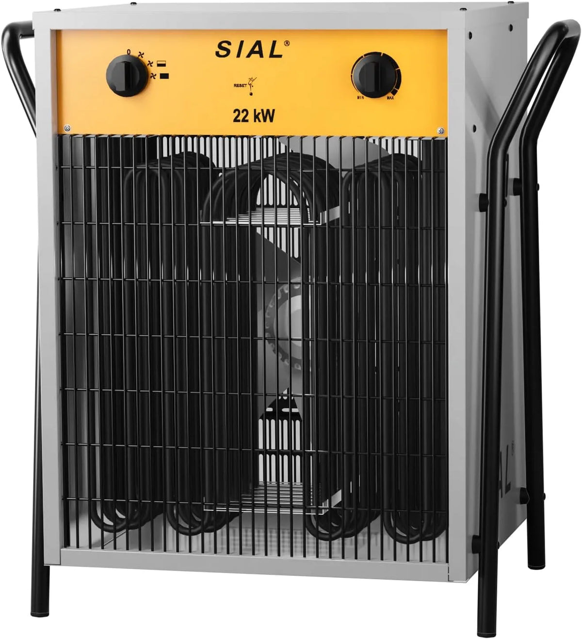 SIAL Radiador elétrico industrial 22000 W, 400 V - Aquecimento de Explosão para Edifícios, Oficinas e Garagens - Termostato ajustável, Modo de Aquecimento Duplo DA22