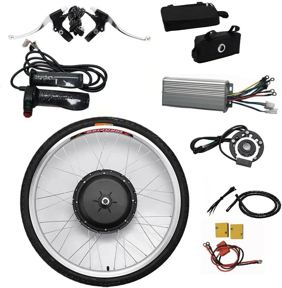 Bathrena Conversão elétrica para bicicleta 26 polegadas 36 V/48 V, motor dianteiro/rear