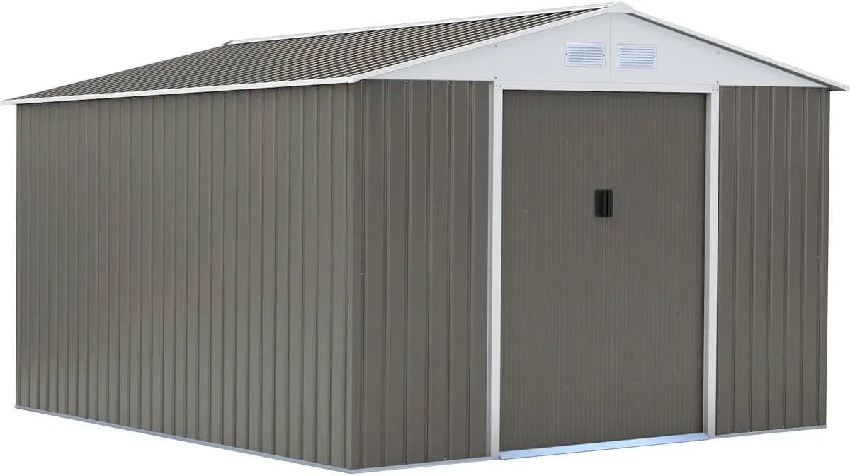 Habitat et Jardin Abrigo de jardim em Viva Green Metal 15.16 m² - cinzento/Taupe/Branco
