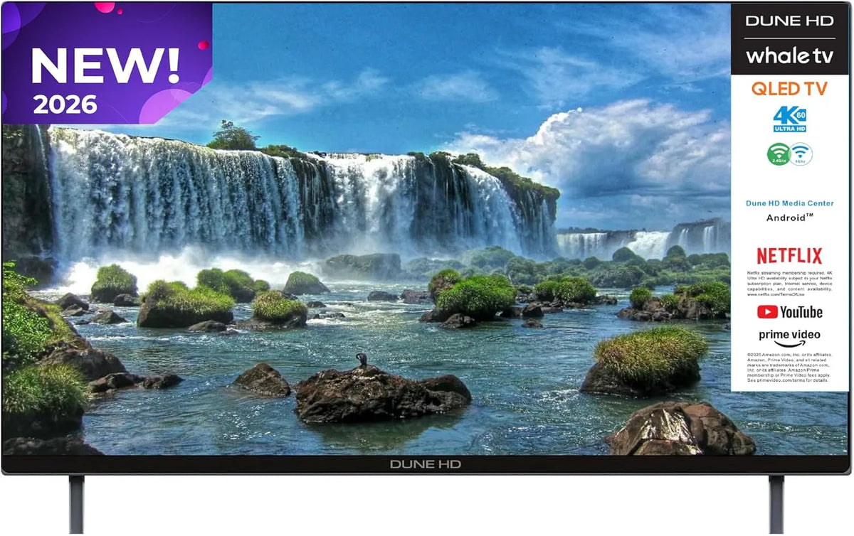 Dune HD HD 55' QLED 4K UHD Dune TV, Pontos Quânticos, HDR10, Android OS, Tuner Triplo, controlo Vocal