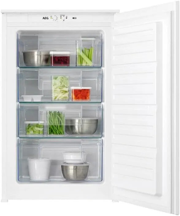 AEG, 88 cm, 98 L, tecnologia LowFrost, 4 gavetas, branco