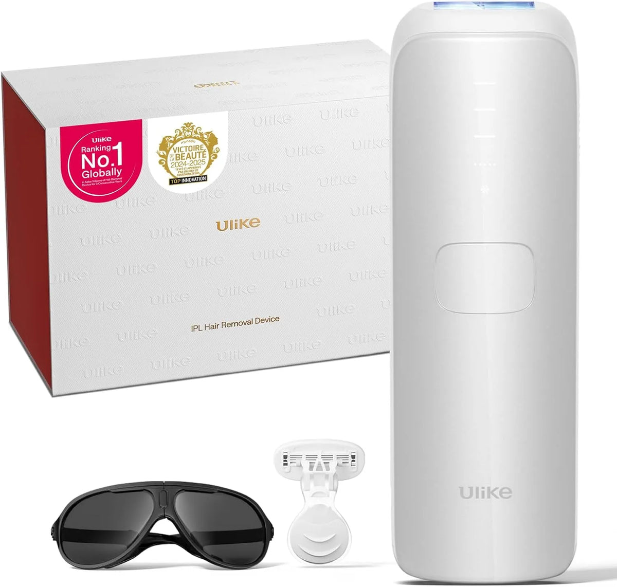Ulike Air 3 IPL Depilator para homens e mulheres - Sapphire Sistema de arrefecimento de gelo, Resultados duráveis, Suavidade desigual, Face & Corpo Adaptado, Branco